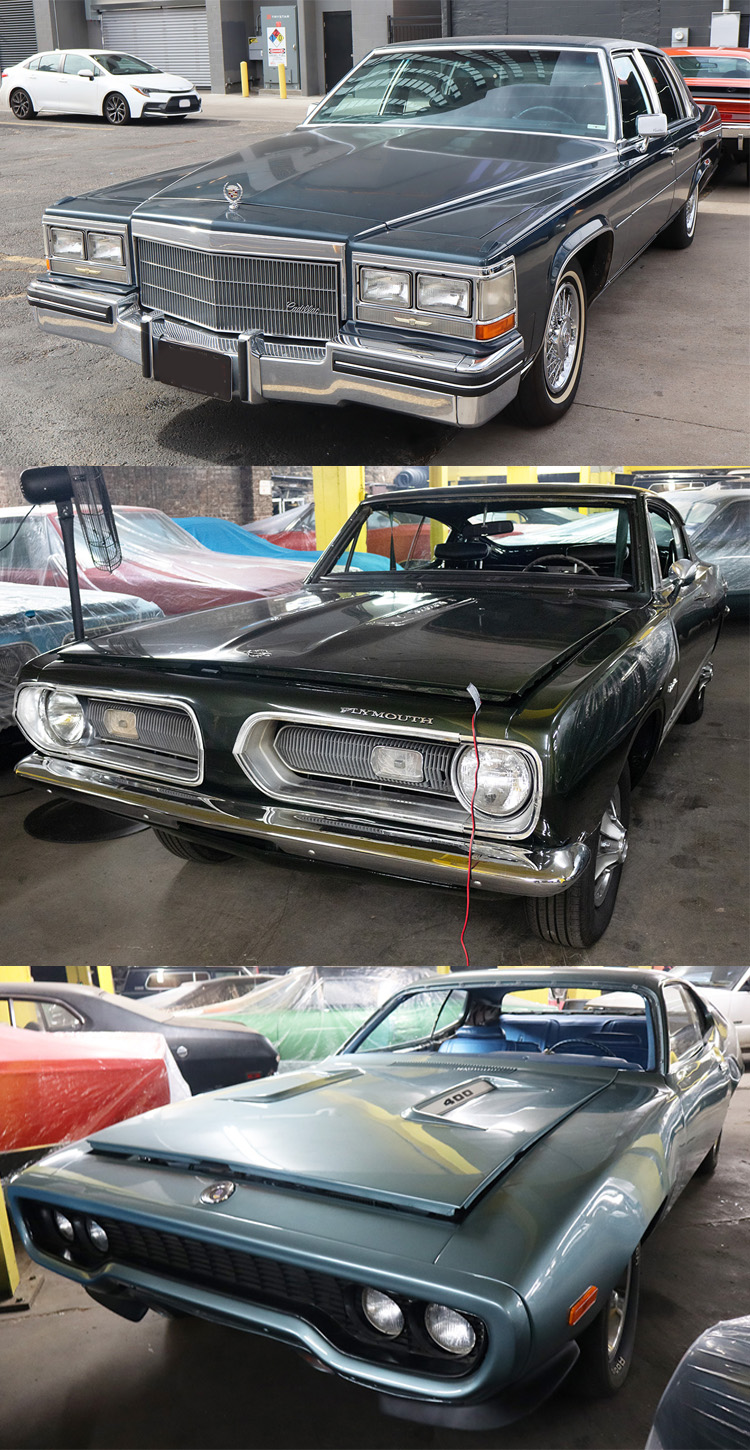 Vintage car photo collage